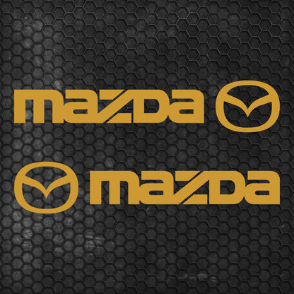 Set Mazda Logo Decal Sticker Sport Racing Stripes Emblem | Mazda Cut Emblem Graphic Vehicle Sticker, Vinyl Car Truck Van Decal Both Sides