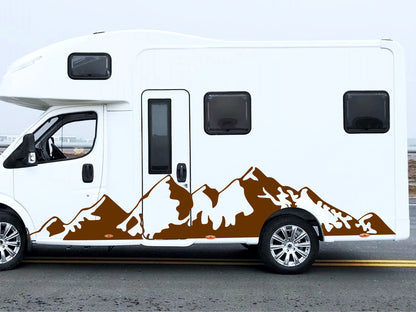 2 Pcs Nature Big Montains Graphics Decal Both Sidesfor any Vehicle Vinyl Stripes RV Car Truck Camper Van Boat Trailer Side Offroad Sticker