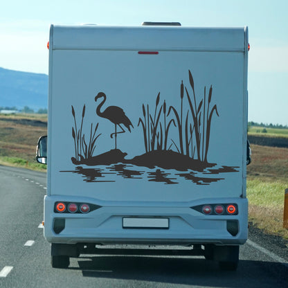 Camper van stickers Flamenco among the junks Graphics Sticker | Decals set for Camper Van or Caravan Decor Decals | Vehicle Flamenco Vinyl