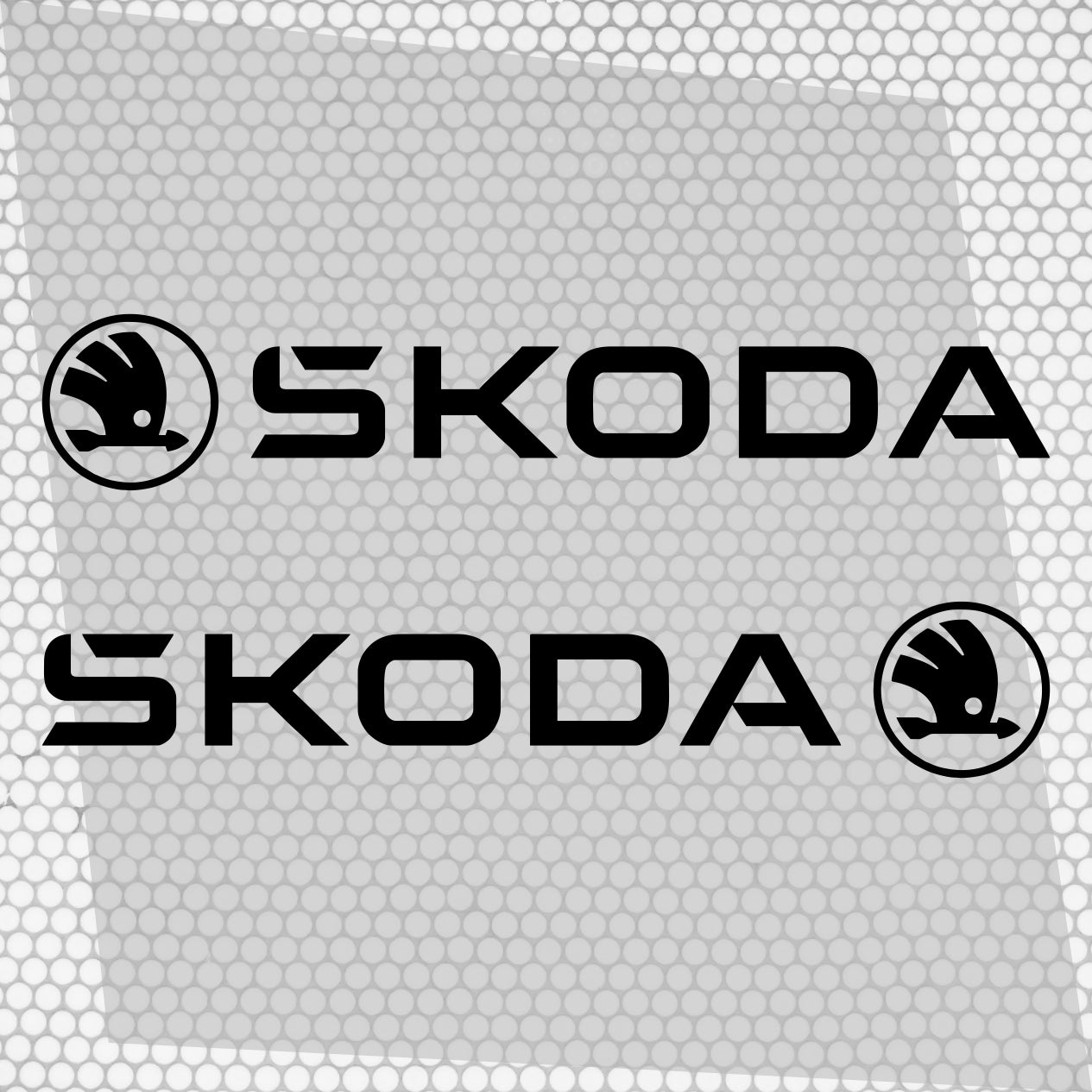 Set 2 Pcs Skoda Logo Decal Sticker Sport Racing Stripes Emblem Graphic | Skoda Cut Emblem logo Vehicle Sticker, Vinyl Car Decal Both Sides