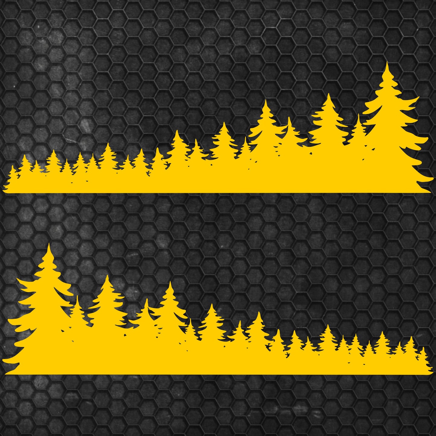Set Forest Full of Trees Landscape Graphics Both Sides Stripes Decals. Nature Forest Car Camper Van Trailer Camping Offroad adhesive wrap