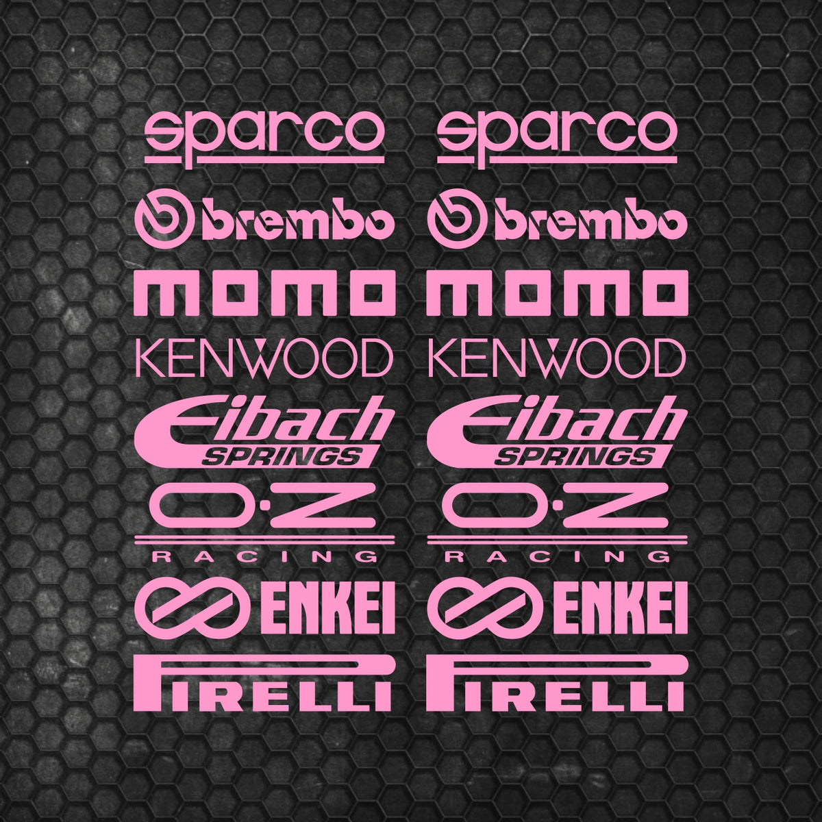 Set Cut Emblem Graphic Sponsor Stickes Racing Brand Decals