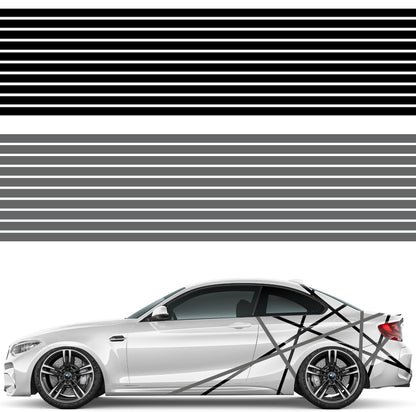 Set 20 Pcs Thin Stripes camouflage Car Decor Graphics. Both Sides Multicolor Stripe Decal Graphics Car, Van Offroad Decor Vehicle Decals