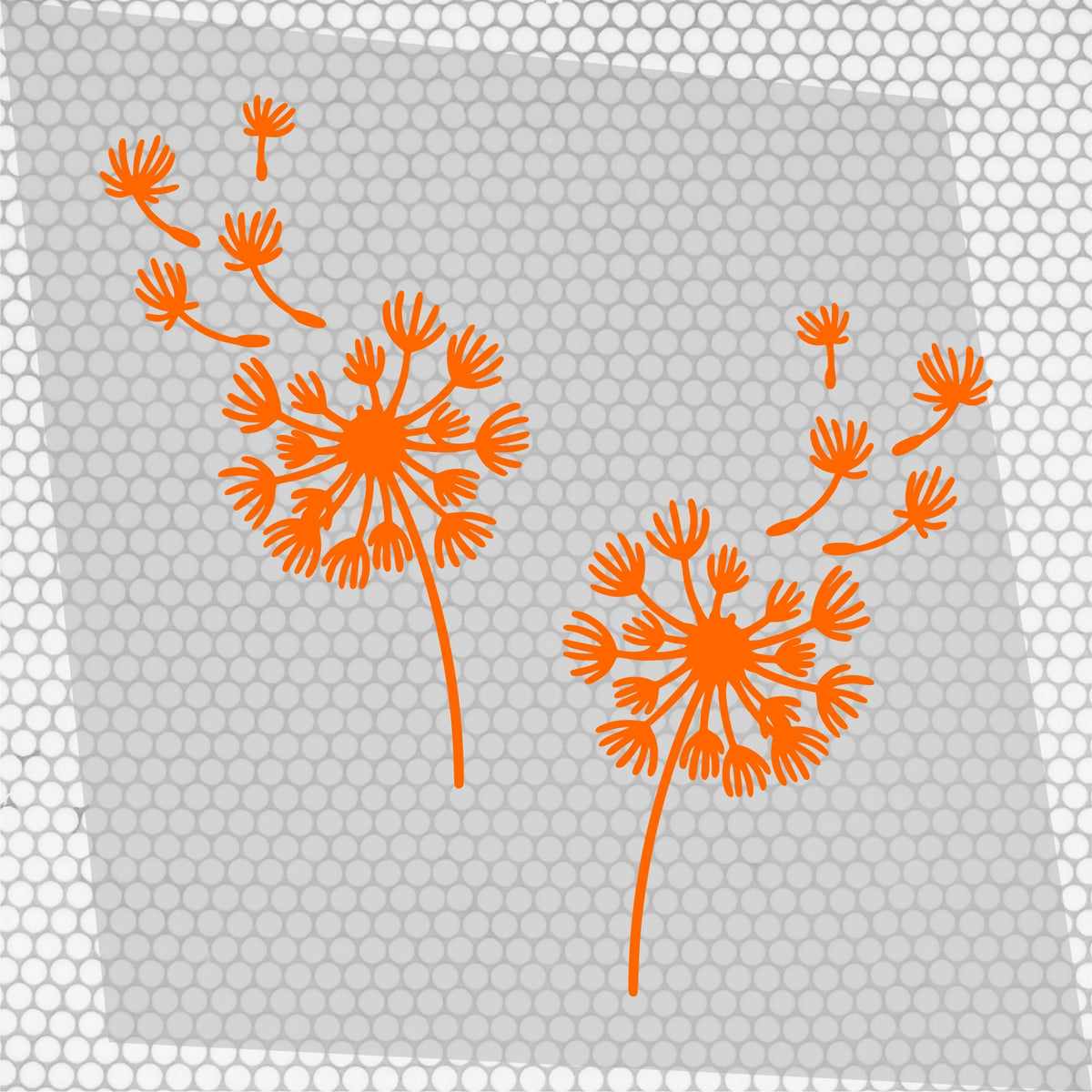 Set 2 Pcs Boho Style Dandelion Flower decal Van Sticker