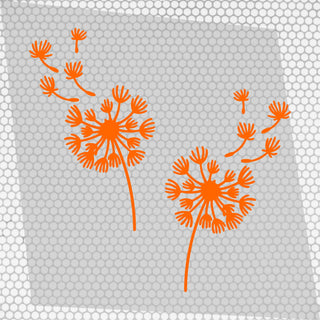 Set 2 Pcs Boho Style Dandelion Flower decal Van Sticker