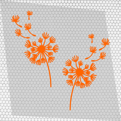 Set 2 Pcs Boho Style Dandelion Flower decal Van Sticker