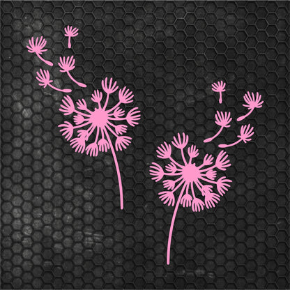Set 2 Pcs Boho Style Dandelion Flower decal Van Sticker