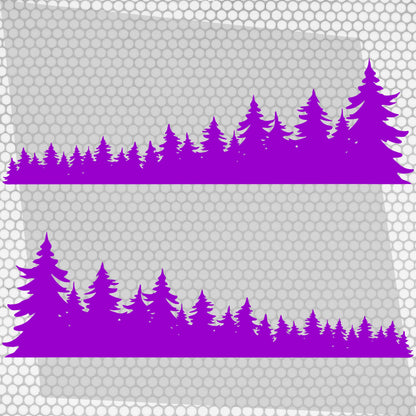 Set Forest Full of Trees Landscape Graphics Both Sides Stripes Decals. Nature Forest Car Camper Van Trailer Camping Offroad adhesive wrap
