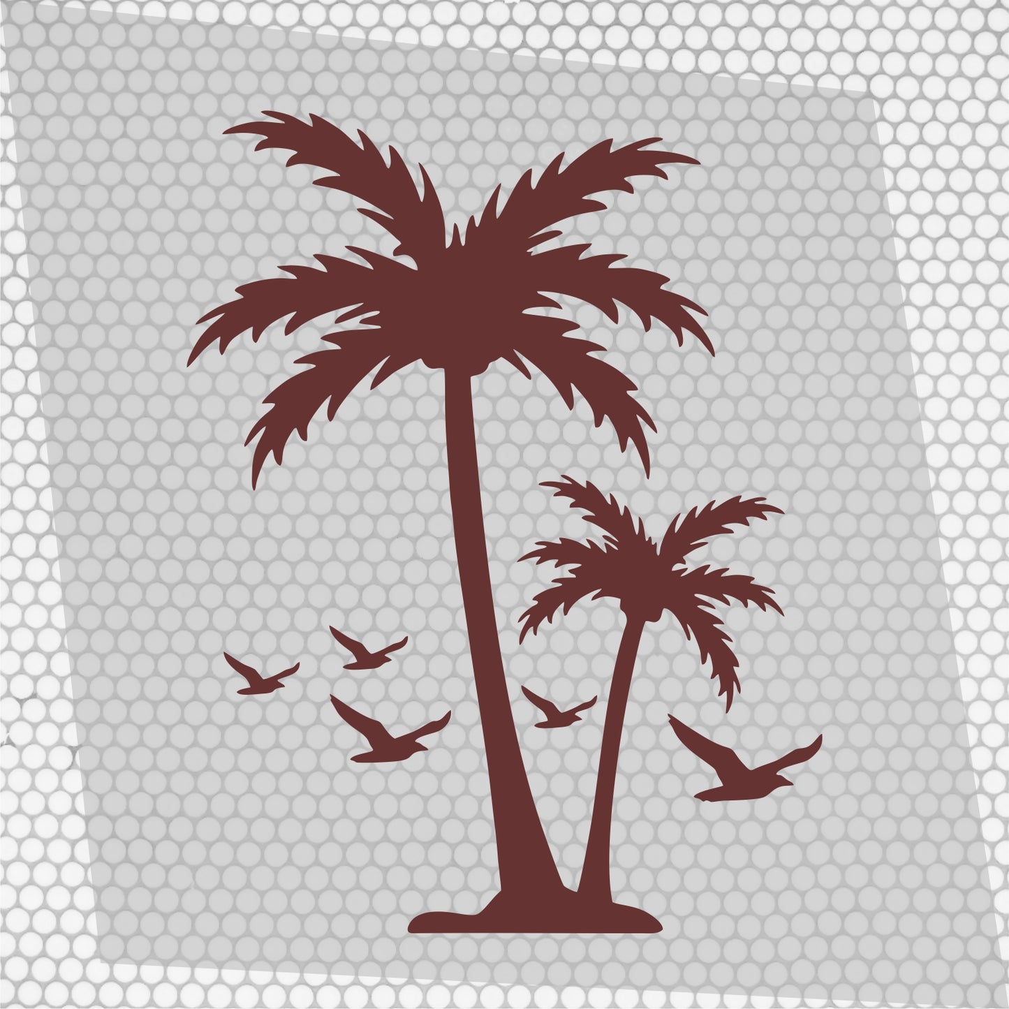 Set Caravan Palm Trees and Seagulls Birds Graphics Decals | Summer theme Camper Van Caravan Car Vehicle Decor Kit | Motorhome Adhesive Vinyl