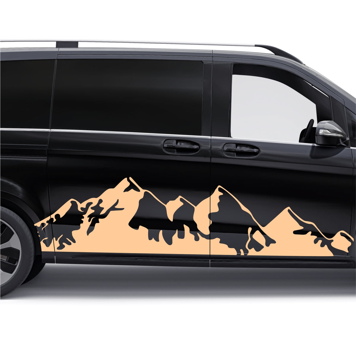 2 Pcs Nature Big Montains Graphics Decal Both Sidesfor any Vehicle Vinyl Stripes RV Car Truck Camper Van Boat Trailer Side Offroad Sticker