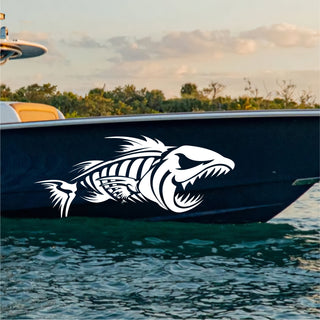 Set 2 Pcs Large Fish Bone Stickers Boat Body Decal Cruise