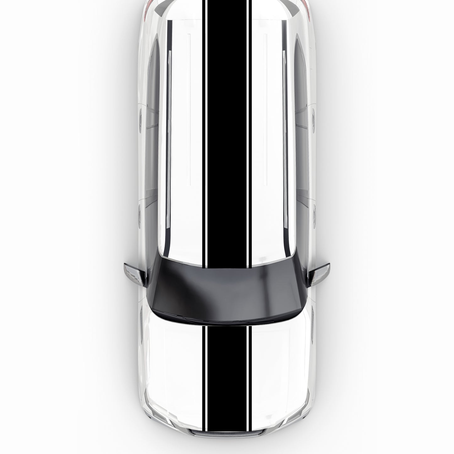 Set Car Van Hood Racing Stripe Sticker, Bonnet Bumper Vinyl Decal for Universal Van Roof Boot adhesives, Racing Stripes Camper decals wrap
