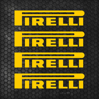 Set 4 Pirelli Tyre Sponsor Vinyl Racing Motorsport Emblem Sticker