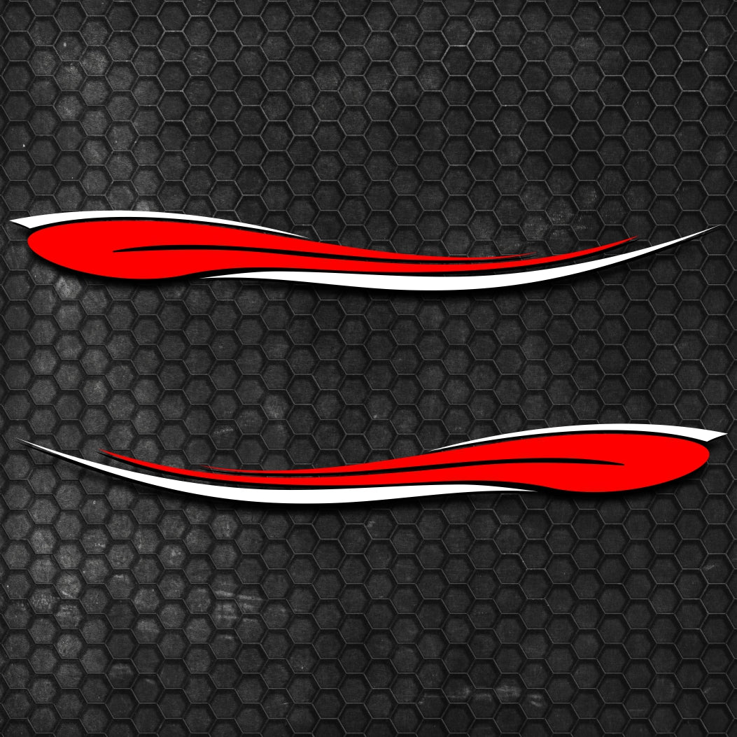 Set 2 Pcs Vehicle Stripes Auto Graphics Car RV Trailer Truck Boat Accent Stripe Both Sides Decals | Van Stripes Sides vinyl Decor adhesives