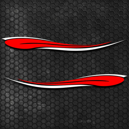 Set 2 Pcs Vehicle Stripes Auto Graphics Car RV Trailer Truck Boat Accent Stripe Both Sides Decals | Van Stripes Sides vinyl Decor adhesives
