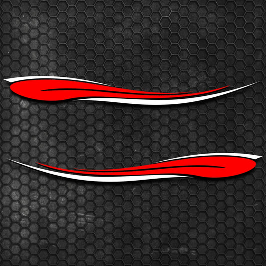 Set 2 Pcs Vehicle Stripes Auto Graphics Car RV Trailer Truck Boat Accent Stripe Both Sides Decals | Van Stripes Sides vinyl Decor adhesives