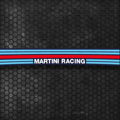 Decalques de faixa de sol para carro de corrida Martini para para-brisa. Gráficos de decalque de listras de vinil espelhado para carro e caminhão