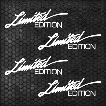 Set 4 Pcs Sport Limited Edition HQ Graphics Cut Stickers vinyl Decals | Limited Edition Car Auto Sticker Motorsport Decal No Background wrap