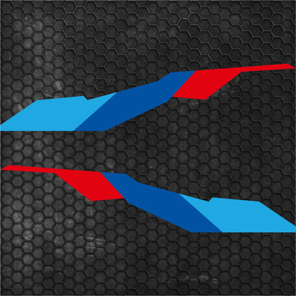 Set 2 Pcs Tricolor Performance Car Sticker Vinyl Decal Both Side Door Racing Stripe Car, SUV, Truck Sport Decor Decals | Motorsport Graphics