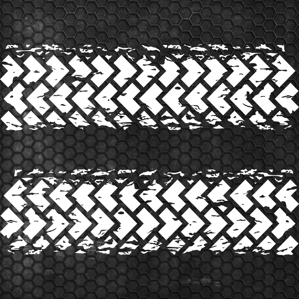 Kit 2 Pcs Factory Crafts Tire Tracks Graphics Both Sides Decal Wrap | For All Offroad 4x4, Car, Van Motorsport Decals | Crafts Tire Stickers