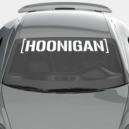 Set 2 Pcs HQ Hoonigan Emblem Graphic Decals | Motorsport Drifting, burnouts, doughnuts Decor | Sport Race Decals Events Vinyl Adhesives wrap