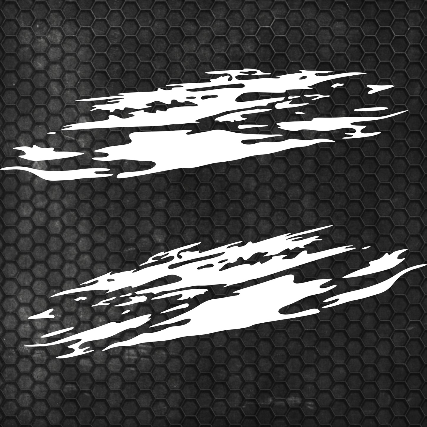 Set 2 Pcs Jerked Grounge Theme Decals Auto Sticker Graphics Both Sides Sports Splash Pattern Accessories Wrap Vinyl Decals | Auto Graphics