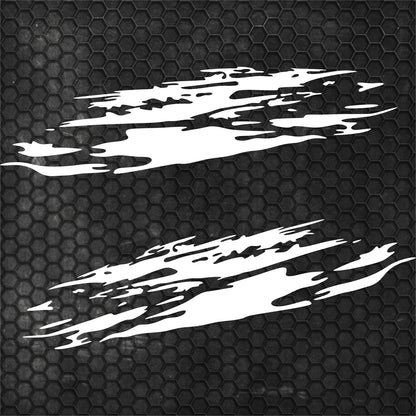 Set 2 Pcs Jerked Grounge Theme Decals Auto Sticker Graphics Both Sides Sports Splash Pattern Accessories Wrap Vinyl Decals | Auto Graphics
