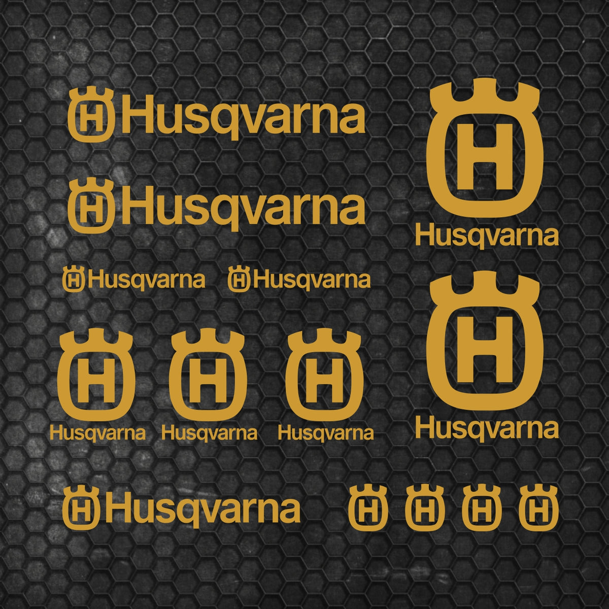 Set 14 Vinyl Racing Motorbike Husqvarna Emblem Sticker Decals