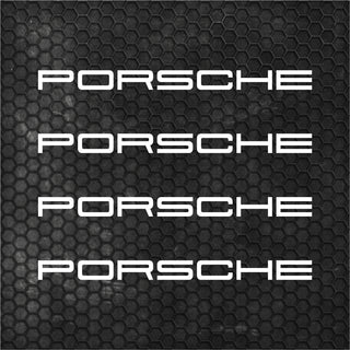Set 4 Porsche Logo Graphic Vinyl Motorsport Emblem Sticker