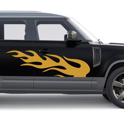 Set 2 Pcs Fire Flames Graphics effect car sticker Both Sides Stripes Decal Graphics Car, SUV, Truck Decals | Fire flames graphics Adhesive