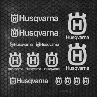 Set 14 Vinyl Racing Motorbike Husqvarna Emblem Sticker Decals