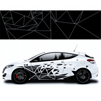 Kit 84 Pcs Triangles Camouflage Sticker Decal Graphics Both Sides | Universal Fit Body Racing Camo Car Van Offroad Vehicle Adhesive vinyl