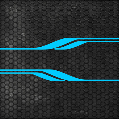 Set 2 Pcs Vehicle Stripes Auto Graphics RV Trailer Car Truck Boat Accent Stripe Both Sides Decals | Camper Van Stripes Sides Decor adhesives