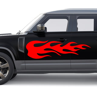 Set 2 Pcs Fire Flames Graphics effect car sticker