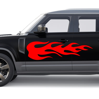 Set 2 Pcs Fire Flames Graphics effect car sticker Both Sides Stripes Decal Graphics Car, SUV, Truck Decals | Fire flames graphics Adhesive