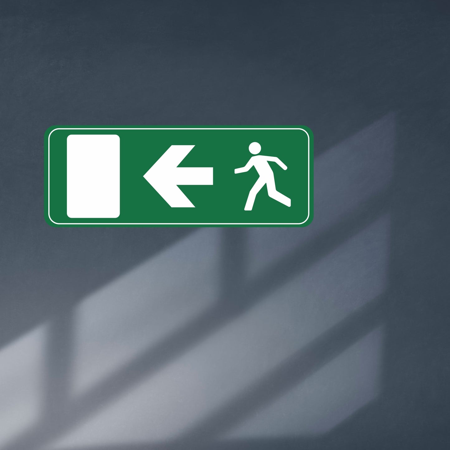 Set 4 Pcs High Quality Stickers Rescue Exit Sign | Warning Signage Decals Vinyl to Office, Store, Garage, Restaurant, Bar, Wall, Door, etc.