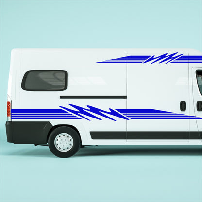 Set 4 Pcs Van Stripes Graphics for Caravan Graphics RV Horsebox Trailer Camper Van Body Decor Vinyl Decals | Motorhome Stripes Adhesive Set