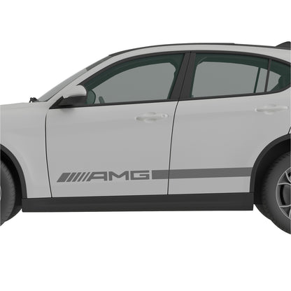 Set 2 Pcs Mercedes AMG Car Stripes. Both Sides Top Stripes Decal Graphics Car, SUV, Truck Sport Decor Decals | Motorsport Stripes Graphics
