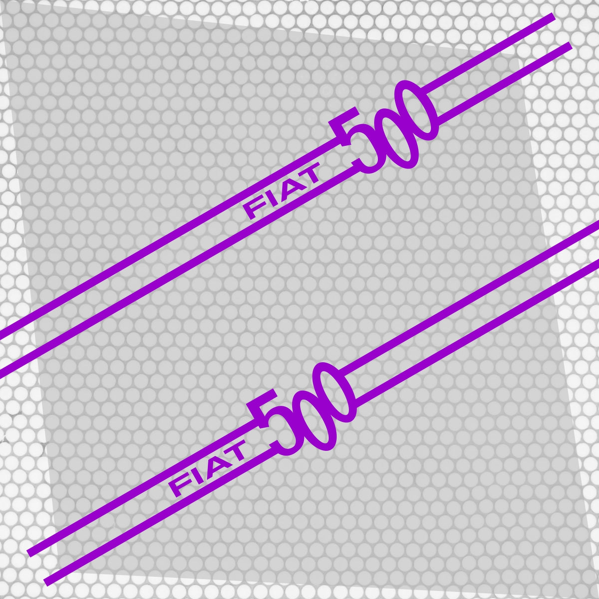 Set 2 Pcs Fiat 500 Stripes Graphics Decals for Both Sides Sticker Decals | Sport Stripes Vinyl Adhesives Fiat 500 vehicle wrap decor