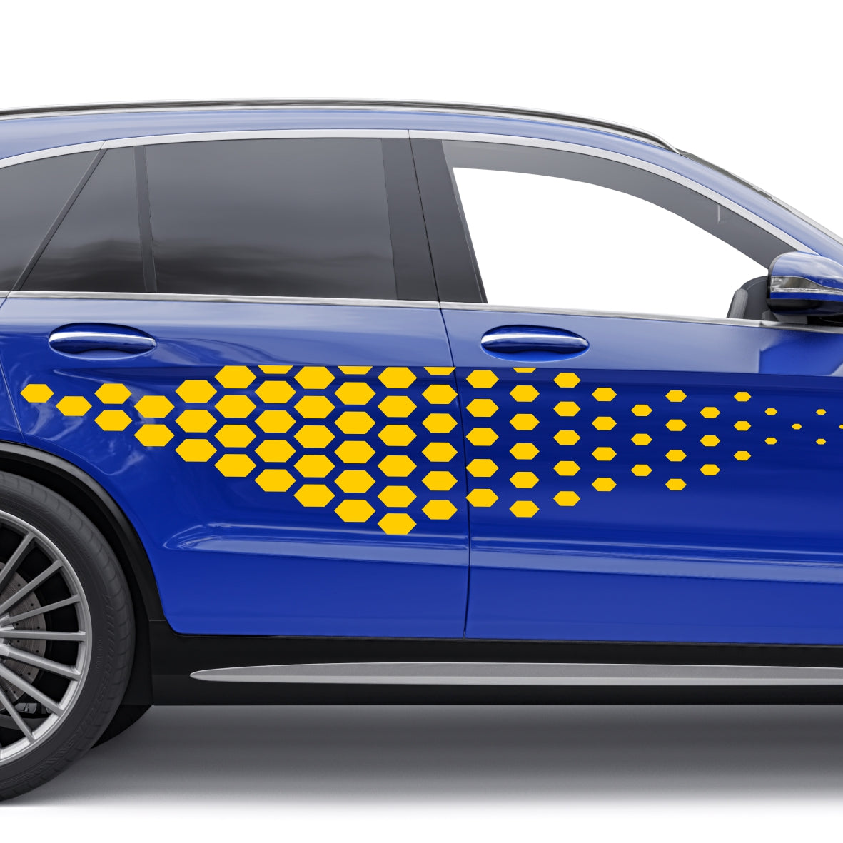 Kit Golf TCR Honeycomb Both Sides Vinyl Decal Sticker Geometric Graphics. Universal compatible model Auto Racing Side Vehicle Stripes