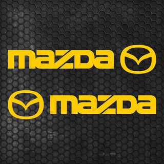Set Mazda Logo Decal Sticker Sport Racing Stripes Emblem