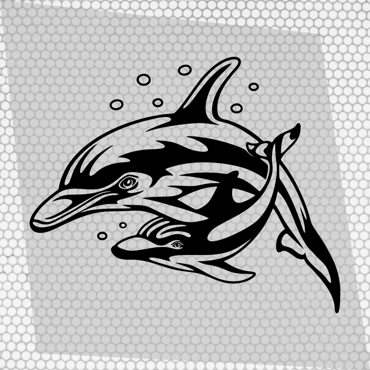 Set Sticker Caravan Family of Dolphins Graphic Decals | Camper Van Caravan Car Decor wrap Sea Animals Decals Kit | Motorhome Rear Adhesives
