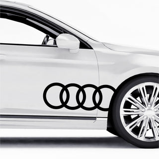 Set 2 Pcs Audi Emblem Graphic Decal Sticker