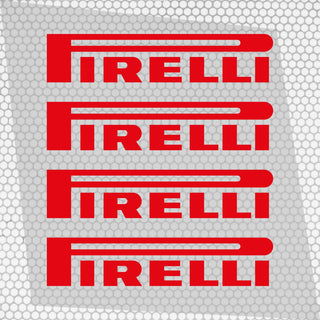 Set 4 Pirelli Tyre Sponsor Vinyl Racing Motorsport Emblem Sticker