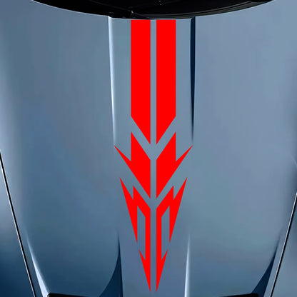 Car Hood and Roof Stripe Racing Decal Wrap Universal Car | Hood Stripe Vinyl Car Decals | Self-Adhesive Scratch Resistant | Tribal Style Car