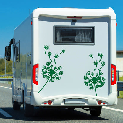 Set 2 Pcs Boho Style Dandelion Flower decal Van Sticker