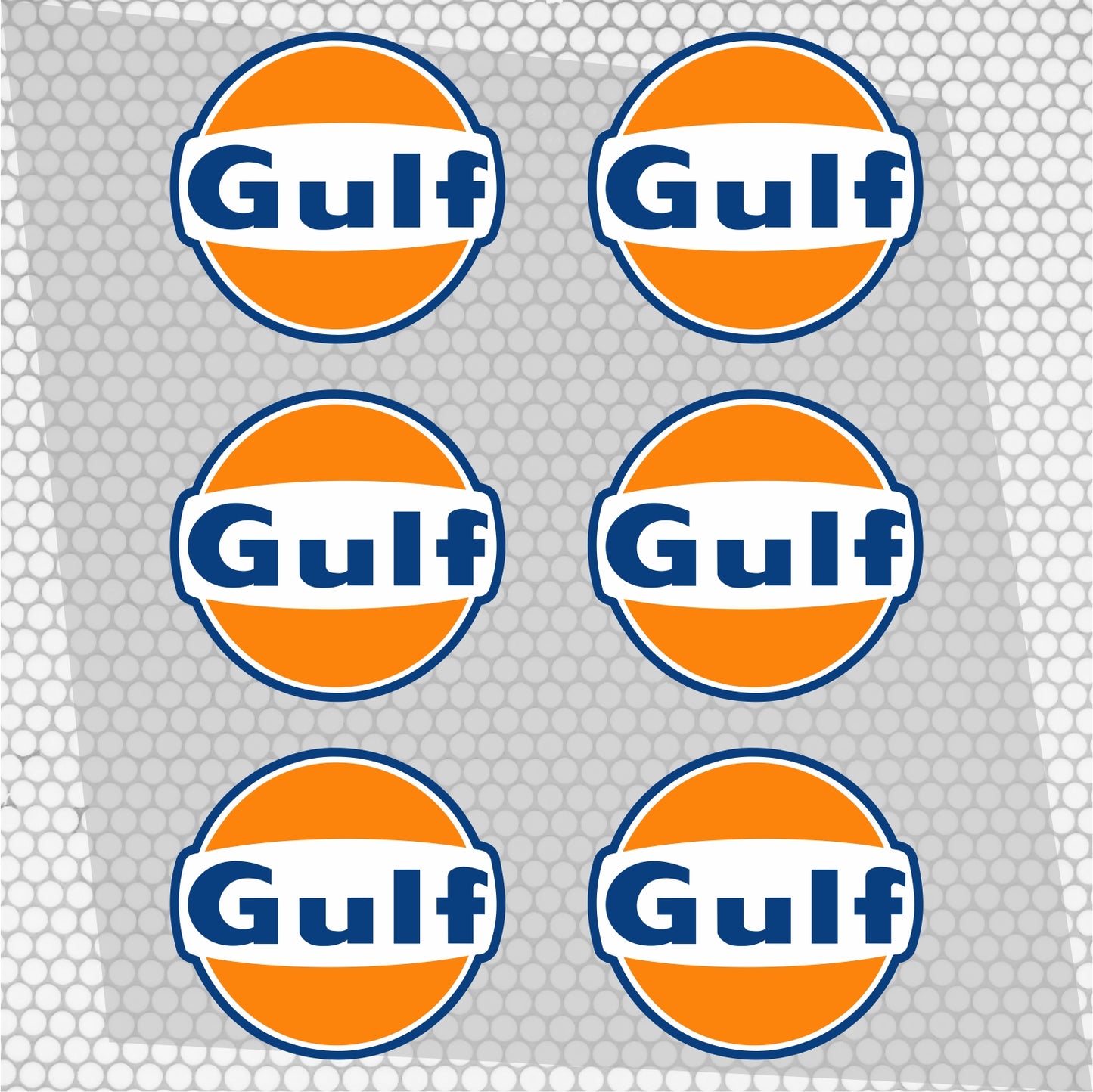 Set 6 Pcs Gulf Oil Logo Sponsor Racing Graphic | Gulf Motor Oil Hot Rod Automotive Gas Station Pump Decal Top Front Side Rear Racing Vehicle