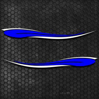 Set 2 Pcs Vehicle Stripes Auto Graphics Car Trailer Truck Boat