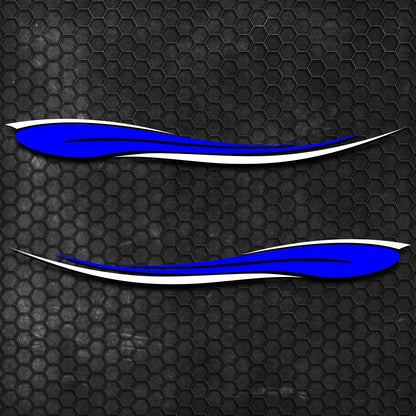 Set 2 Pcs Vehicle Stripes Auto Graphics Car RV Trailer Truck Boat Accent Stripe Both Sides Decals | Van Stripes Sides vinyl Decor adhesives