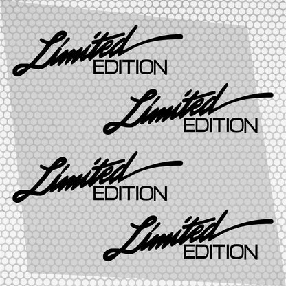 Set 4 Pcs Sport Limited Edition HQ Graphics Cut Stickers vinyl Decals | Limited Edition Car Auto Sticker Motorsport Decal No Background wrap